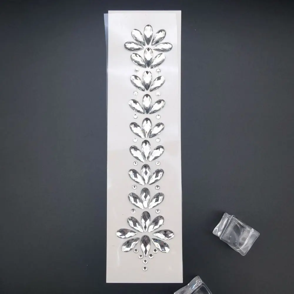 

Fashion EDM Music Festival Tattoo Stickers Glitter Adhesive Crystal Forehead Sticker Hair Jewels Crystal