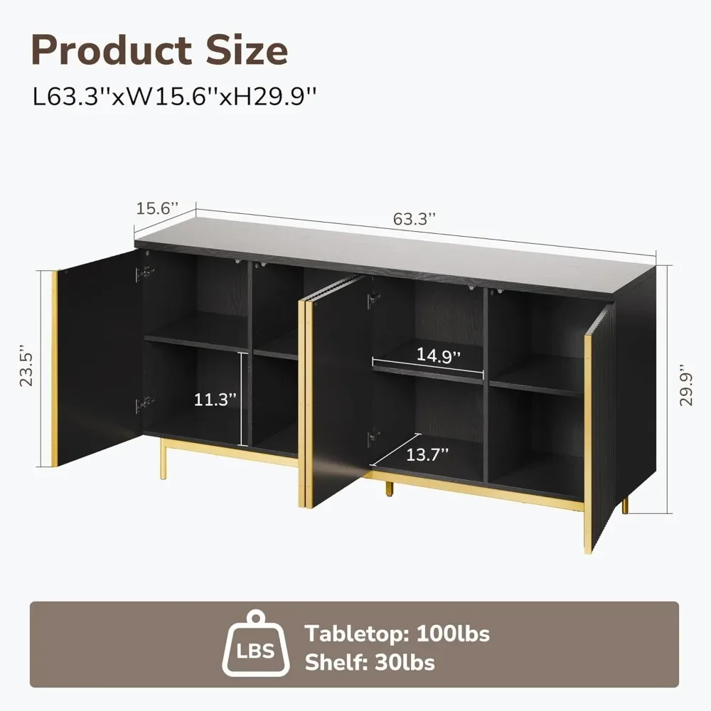 Sideboard Buffet Cabinet, 63