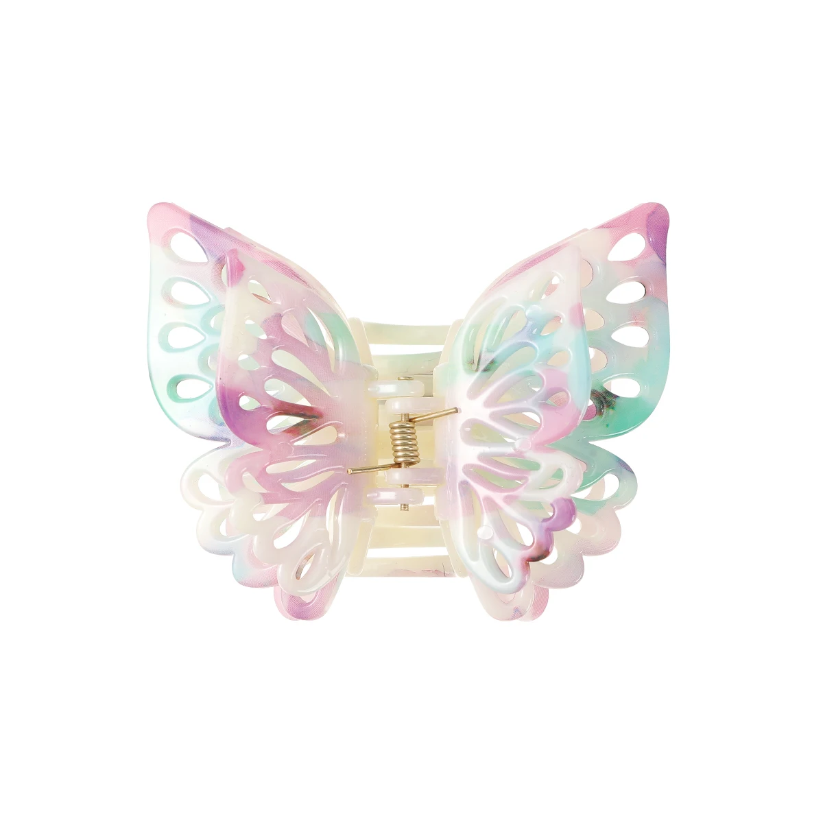 Women Hairpin Clip Gradient Tie-Dye Acetate Hair Claw Hollow Butterfly Hairpin Hair Clip Girls Hair Accessories