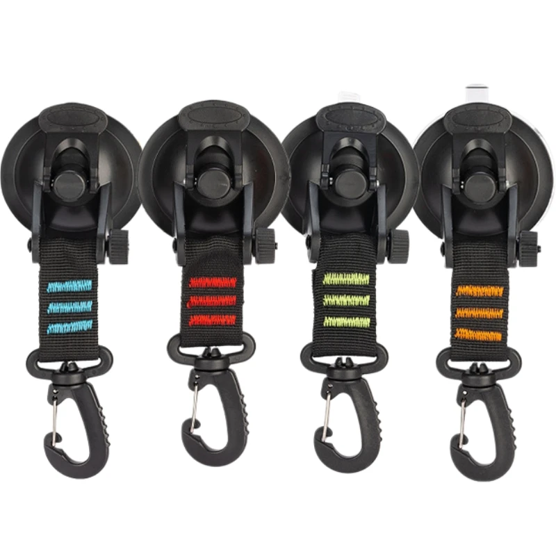 Hochleistungs-Saugnapfhalterung mit Haken für Outdoor-Reisen, Camping, Karabiner-Organizer für Zuhause, Outdoor-Camping, Auto-Seitenmarkise