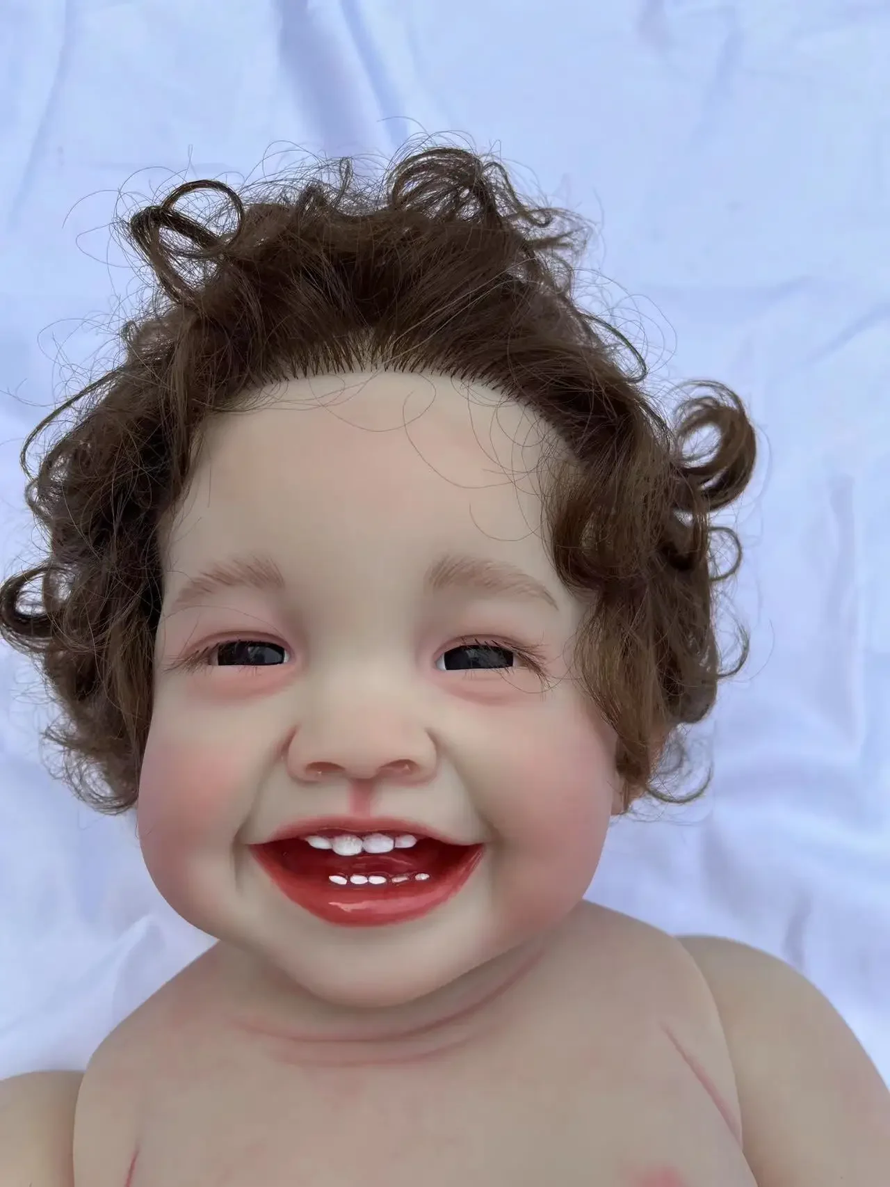 

Customized Limited Supply 28inch Reborn Baby Doll Mila Painted Kit With Hand-Rooted Short Hair DIY Part Christmas Gift