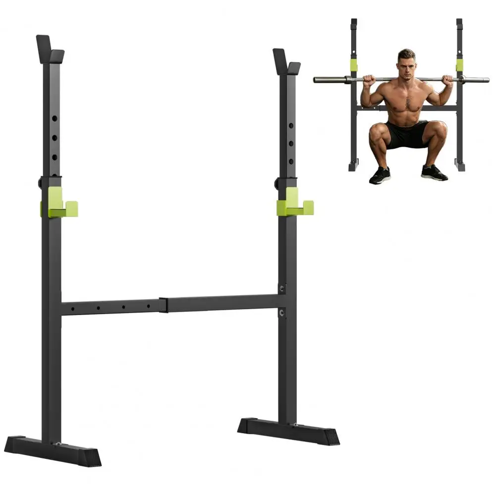 550 lbs Adjustable Squat Rack, Heavy Duty Barbell Bench Press Stand, Portable Dumbbell Rack for Home Gym Strength Workout