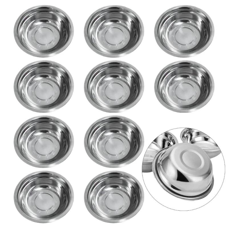 10pcs Stainless Steel Vegetable Bowl Tablewares for Marinating and Cooking Dropship