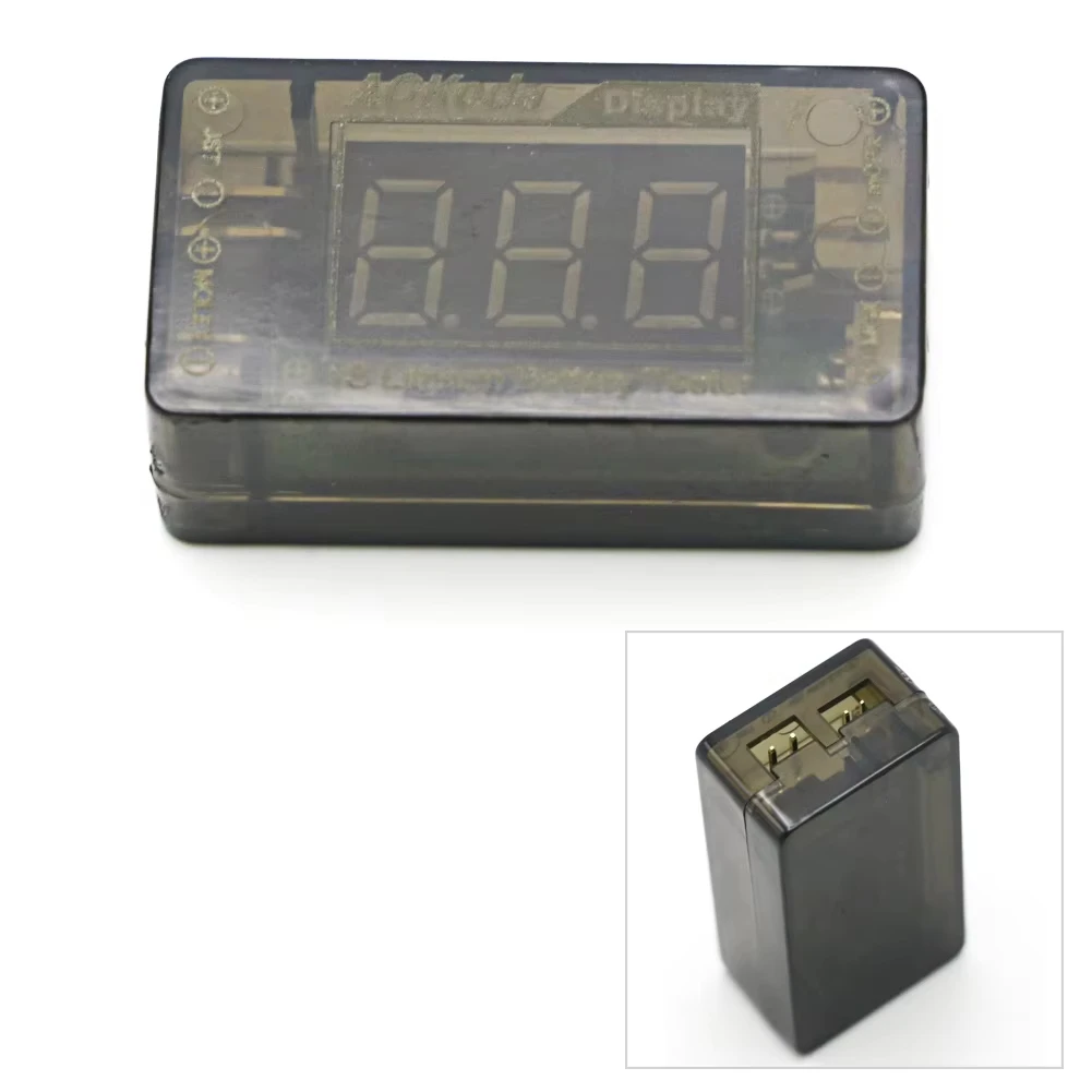 AOKoda AOK-041 1S Lithium Battery Tester Indicator for Checker For JST MOLEX MCPX MCX Plug Connector Battery Voltage