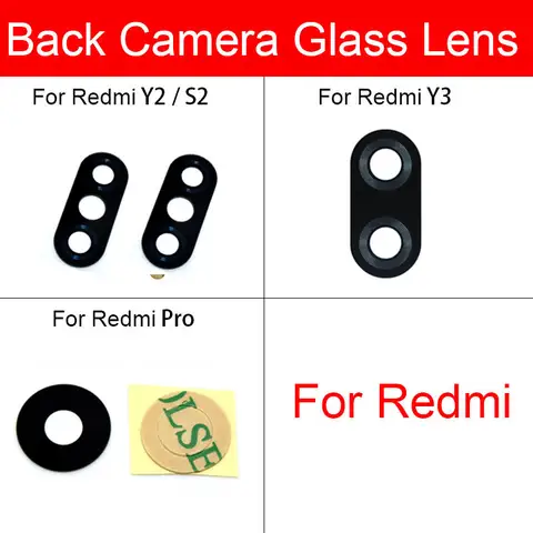 Back Rear Camera Glass Lens with Adhesive Sticker Glue For Xiaomi Redmi Y2 Y3 S2 Pro Replacement Parts