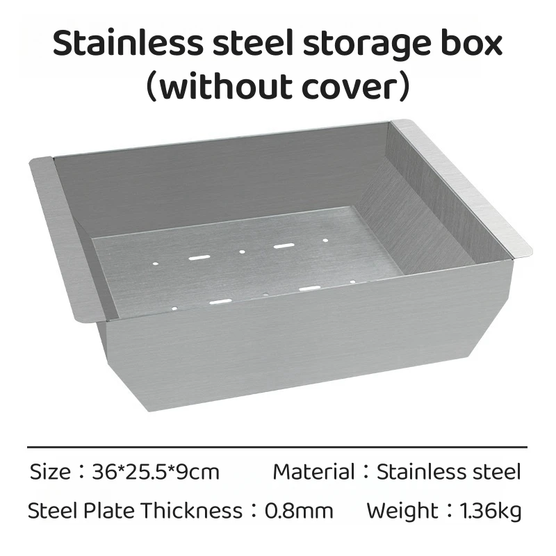 One Unit Stainless Steel Storage Box 0.5 Unit Storage Box Camping IGT Table Accessories One Unit Organzer Storage Box Cover New