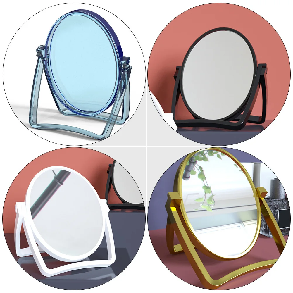 1 مجموعة البيضاوي سطح المكتب مرآة العفن عالية الجودة سيليكون غير عصا مرآة لوضع مساحيق التجميل العفن DIY كريستال الايبوكسي صب صينية قابلة لإعادة الاستخدام هدية