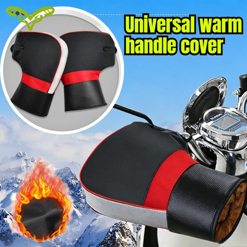 Motorcycle Handle Cover For Warmth, Winter Electric Scooter Windproof Gloves, Windproof And Thickened Warm Handle Cover