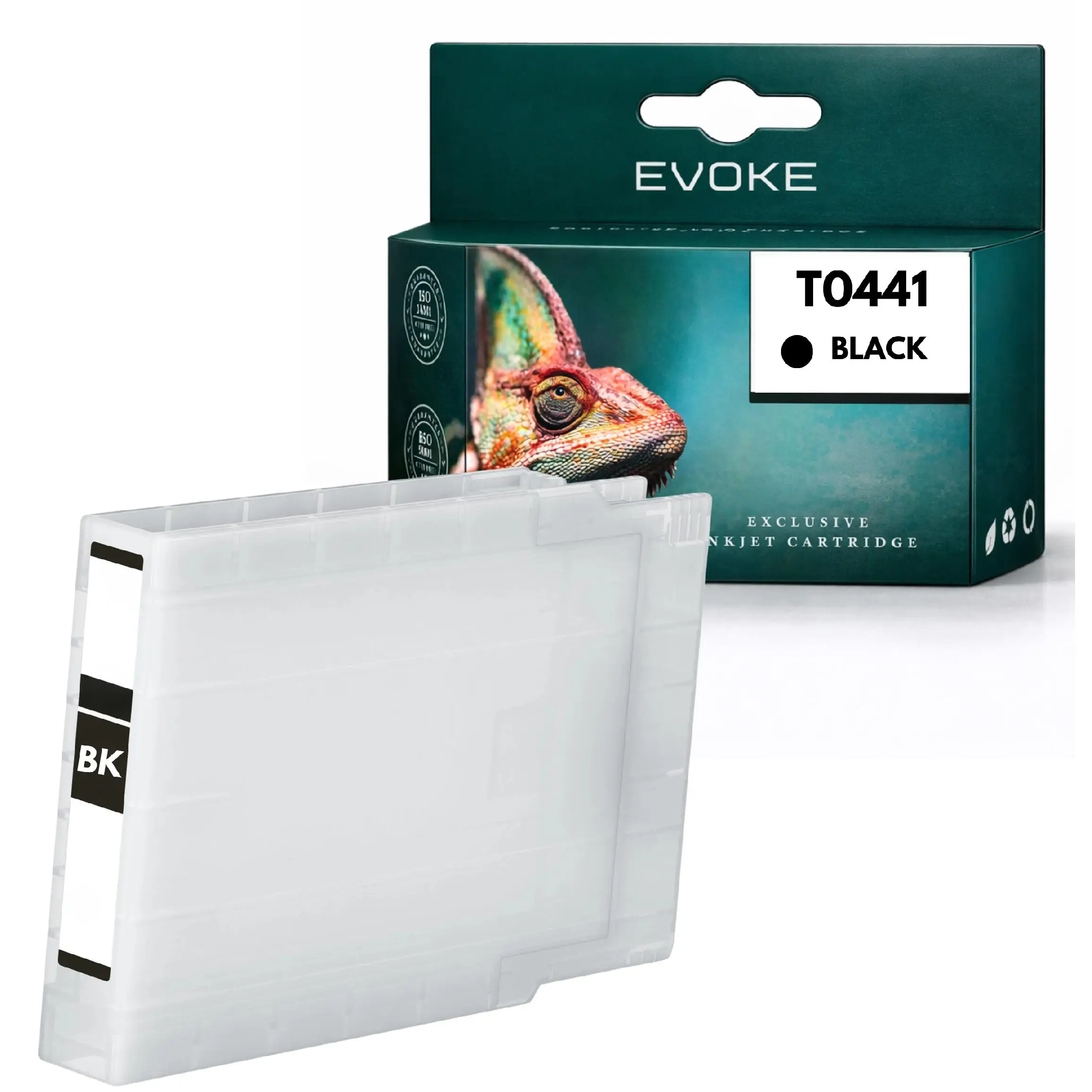 Evoke Compatibele Inkt voor Epson T0441 T-0441 Zwart Stylus C64 C66 C84 C84N C84Wn C86 Cx3600 Cx3650 Cx4600 Cx6400 Cx6600