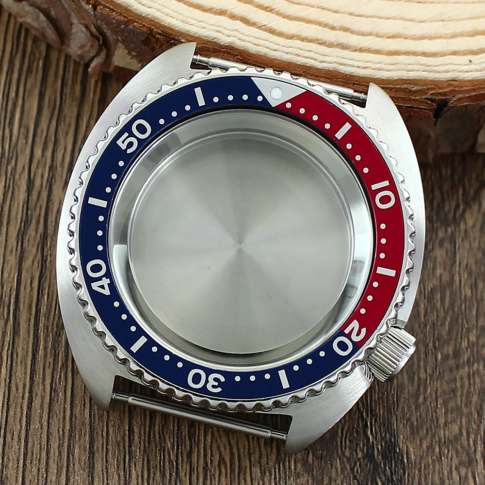 For 6105 Turtle SRPD Abalone Case Mod 45mm Mechanical Wristwatches Case Sapphire Crystal Glass Fit NH34 NH35 NH36 NH38 Movement