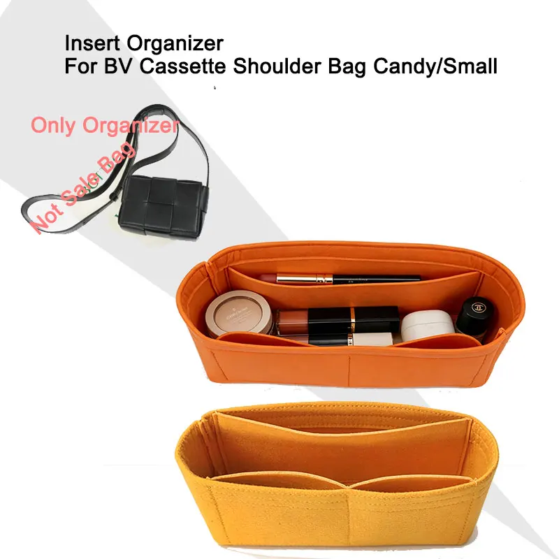 Designer Bag Inner Organizer For BV Candy Cassette Mini Shoulder Bag Purse Insert  Liner Divider Storage Shape Support Insert
