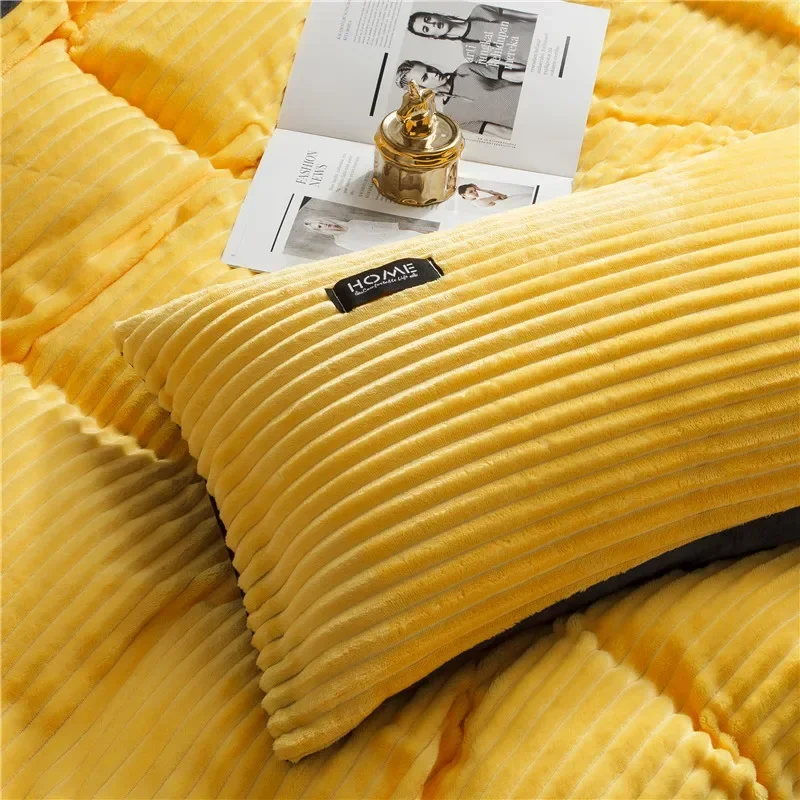 Magic Velvet Duvet Cover Warmth Thick Bedding Set with Pillowcase Double Quilt Cover Twin Queen King Comforter Cover 150/180/220