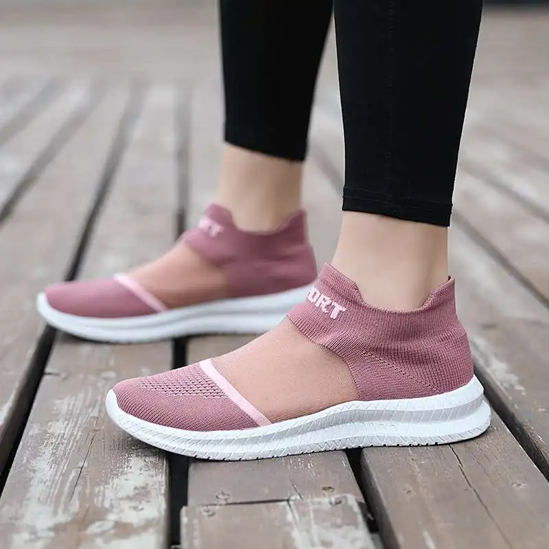 

MWY Summer Shoes Sale Women's Sports Shoes Breathable Mesh Sock Sneakers Couple Casual Shoes Zapatillas Mujer Size 36-46