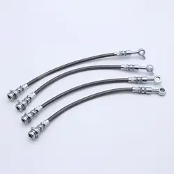 4x Braided Brake Hose Kit Parts Brake Line Kit for Nissan Patrol GQ Y60