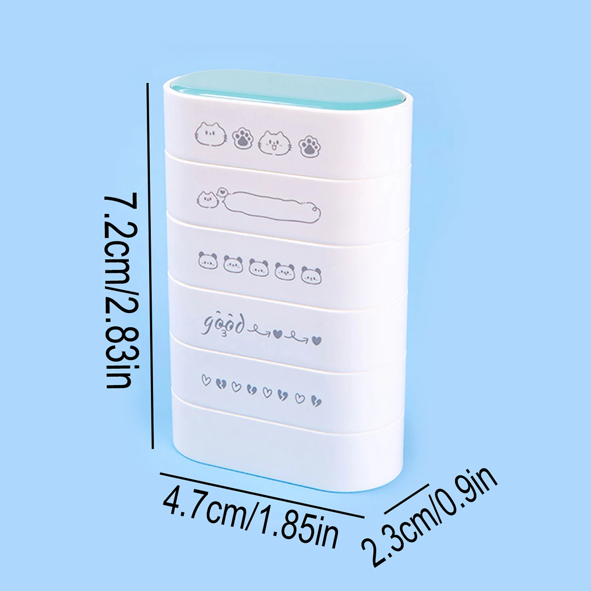 1pc 5-Layer Building Block Stamp, Teacher's Correction Homework to Leave Comments Auxiliary Stamp, DIY Handbook Decoration seals