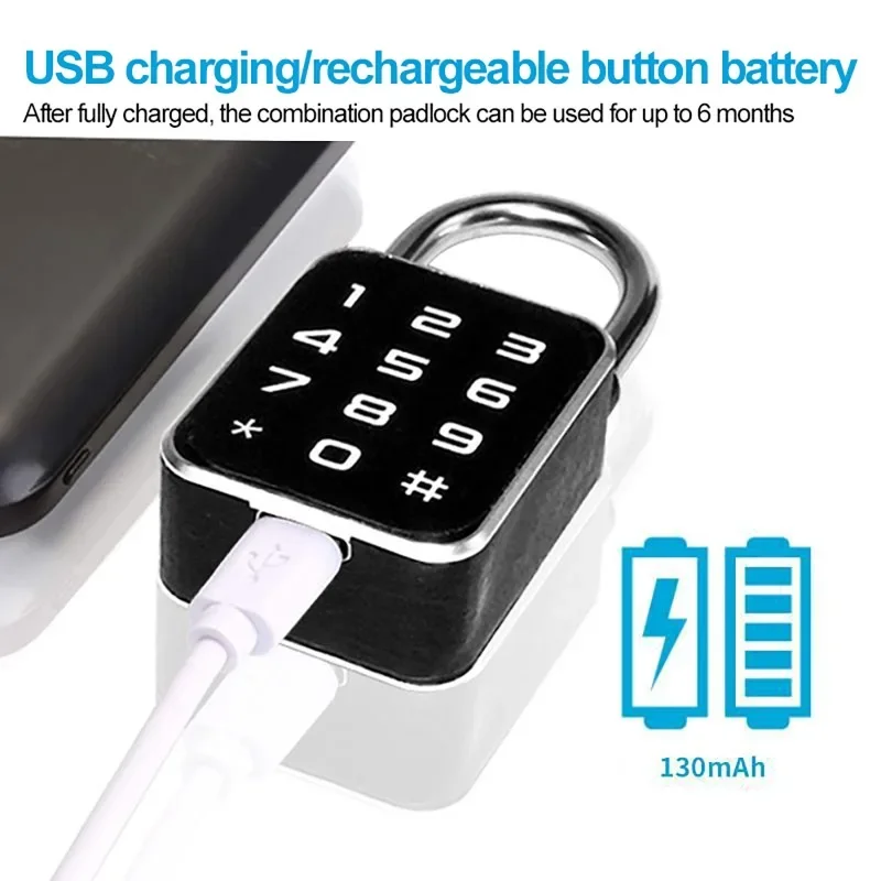 

3 в 1, мини-умный замок с зарядкой через USB, приложение Tuya, портативный комбинированный замок с паролем по отпечатку пальца для шкафов, дверей, велосипедов