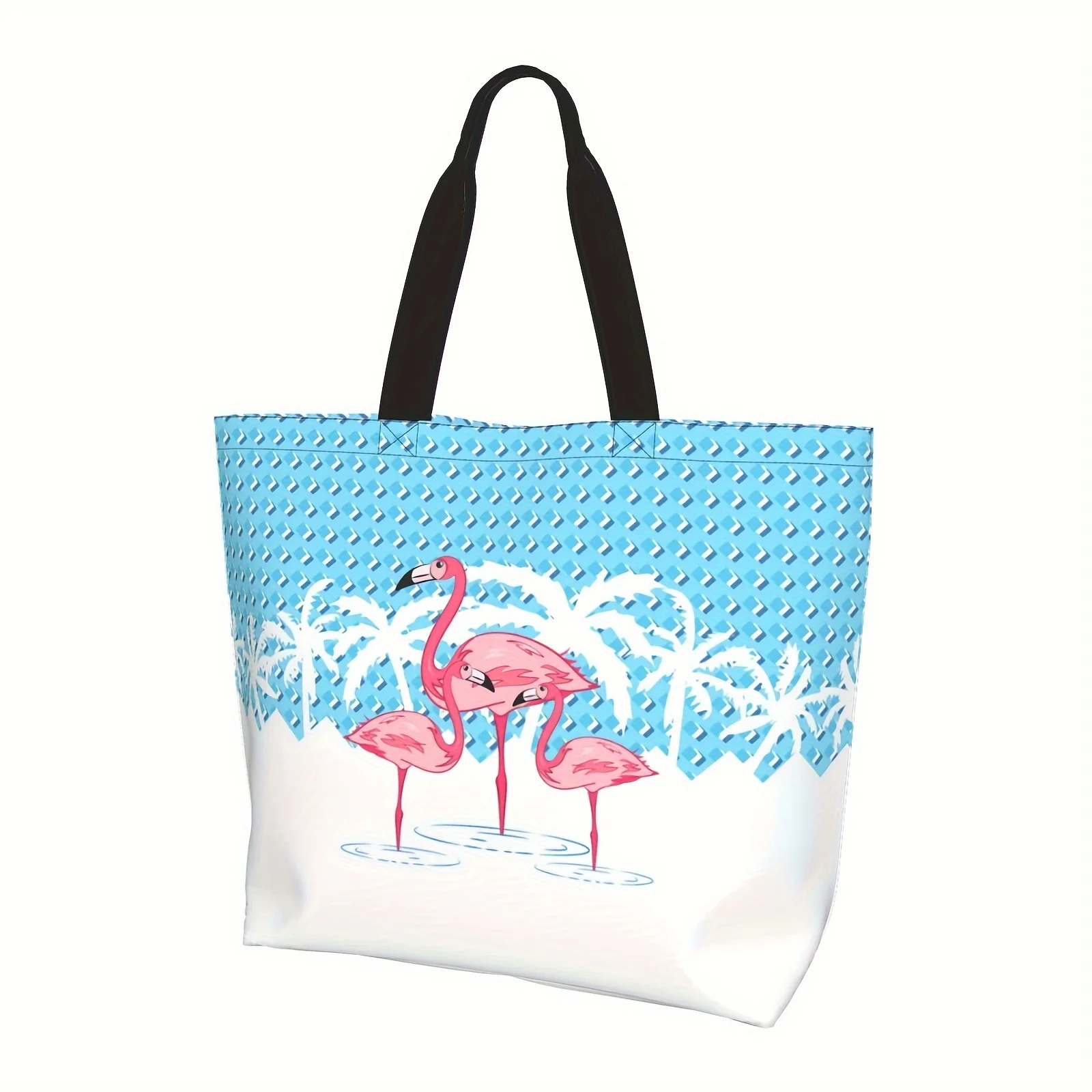 

Flamingo Canvas Tote Bag Casual Shoulder Bag Flamingo Handbag Reusable Shopping Travel Grocery Bag Flamingo Tote Gifts