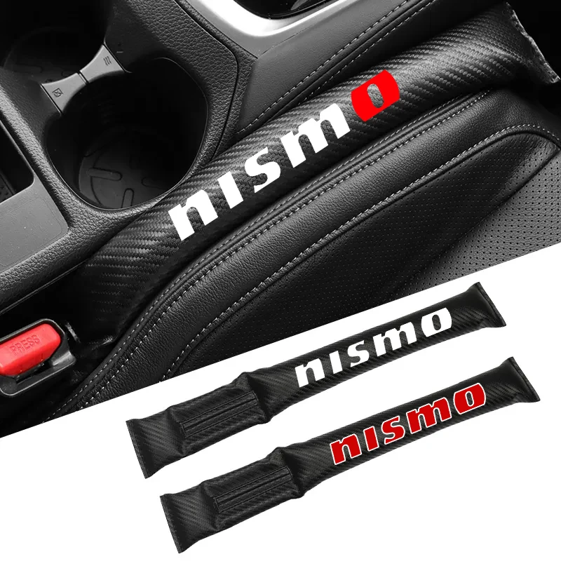 Carbon Fiber Car Interior Seat Gap Plug Filler Pad For Nissan Nismo Tiida Teana Qashqai Almera Juke X Trail Accessories