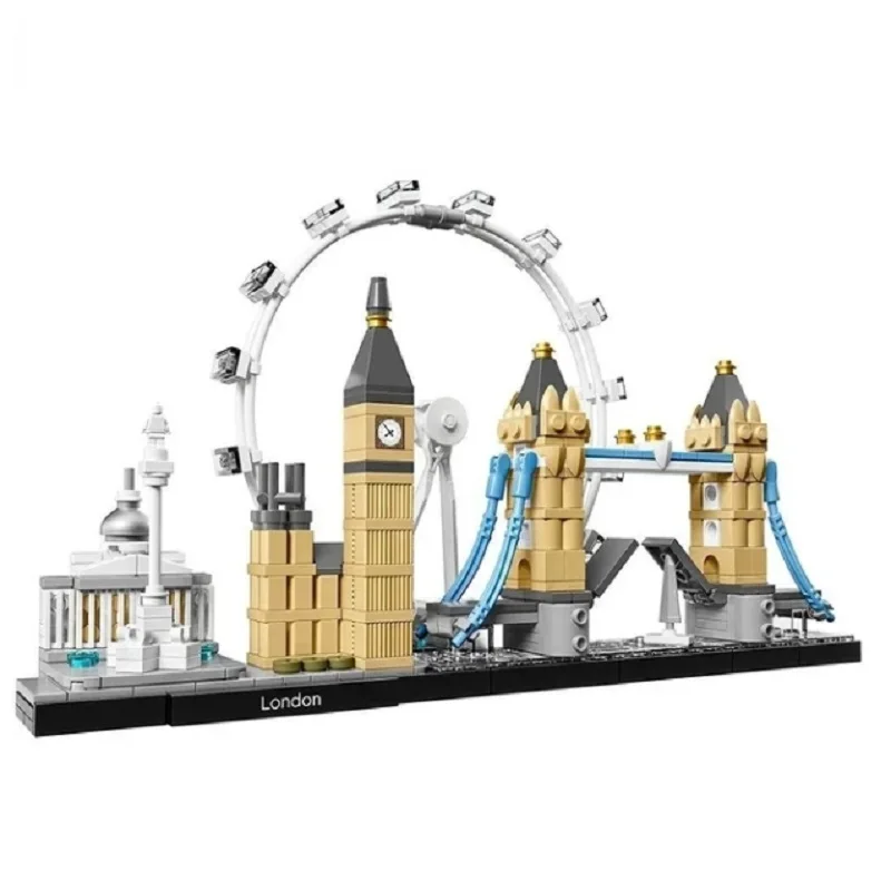 City Streetscape Architecture Dubai 21052 London Sydney Shanghai Building Blocks Kit Bricks Classic Model For Children toys