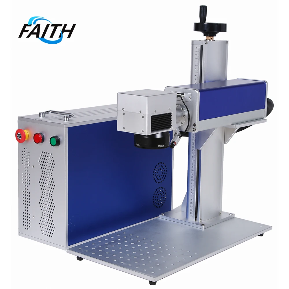 Fiber marking machine for deep engraving and marking curved surface with high precision