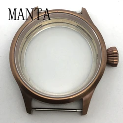 MANTA 43mm Stainless Steel Case Sapphire Glass Fit ETA6497/6498 Seagull ST3600/3620 Movement Watch Parts