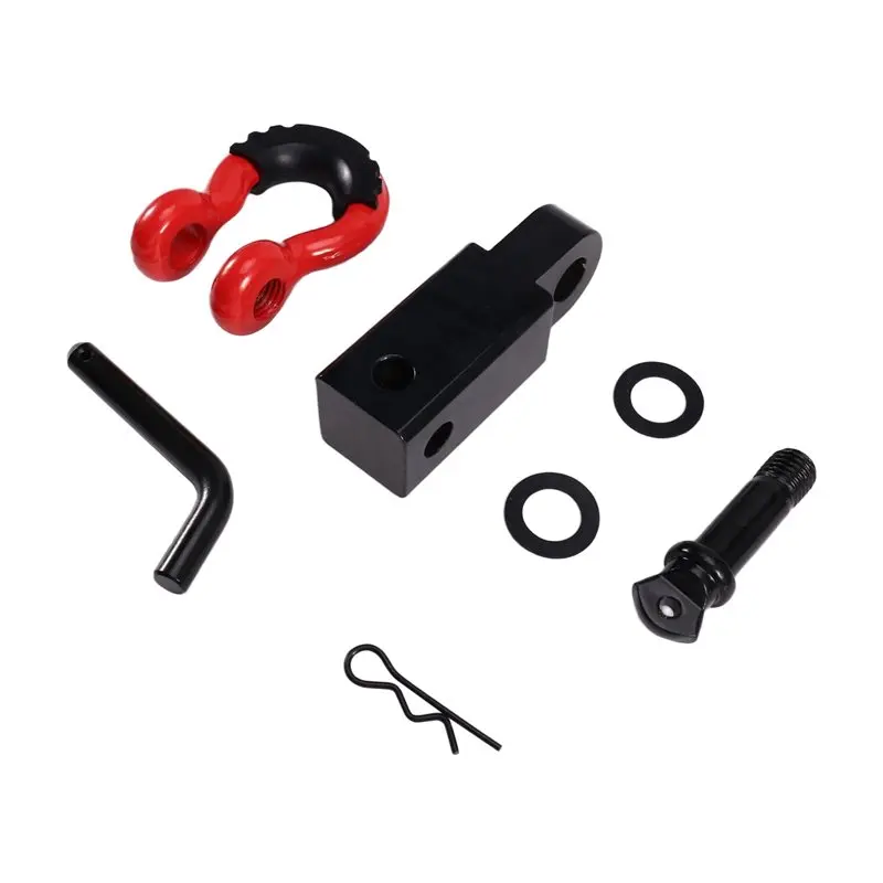 A54K-Double Hole Shackle Block Recovery Hitch Receiver D-Ring Hitch Pin Powder Coat For SUV Trucks Jeep Off-Road