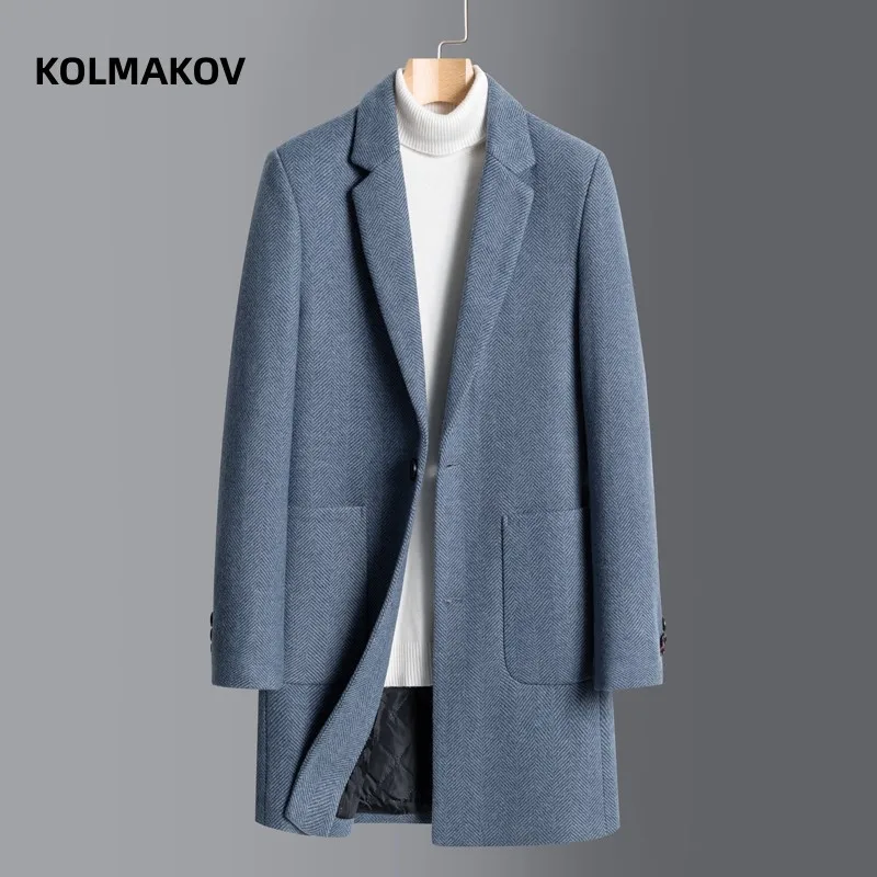 

2023 new arrival winter jacket men fashion Woolen Coat Men's Casual Wool trench coat Men Dress Jacket men full Size M-4XL DY107