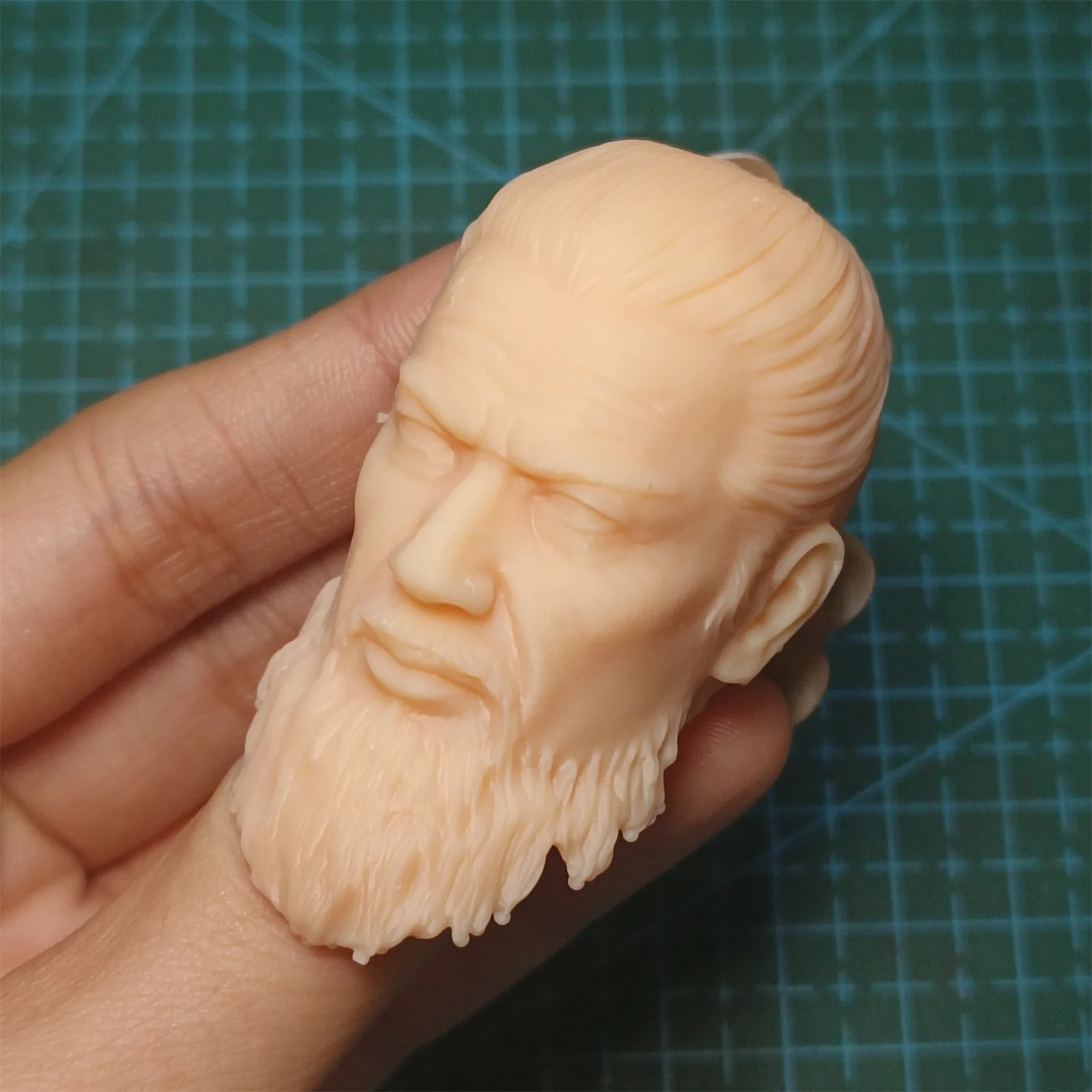 Huang Zhong – sculpture de tête des trois royaumes non peinte, échelle 1:6, modèle 3D pour figurine de 12 pouces, figurine de 12 pouces pour jouets corporels d'action de 12 pouces