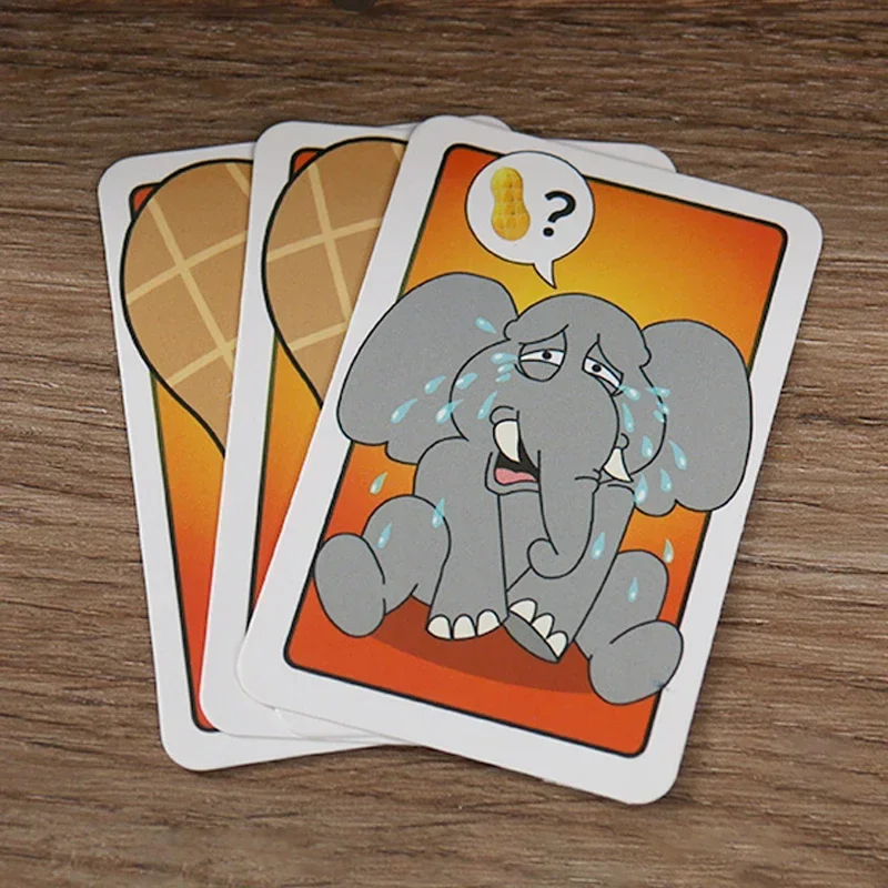 Elephant and Peanut Cards Magic Tricks Vanishing/Disappearing Card Close Up Street Magic Props Illusion Fun Accessories Magician