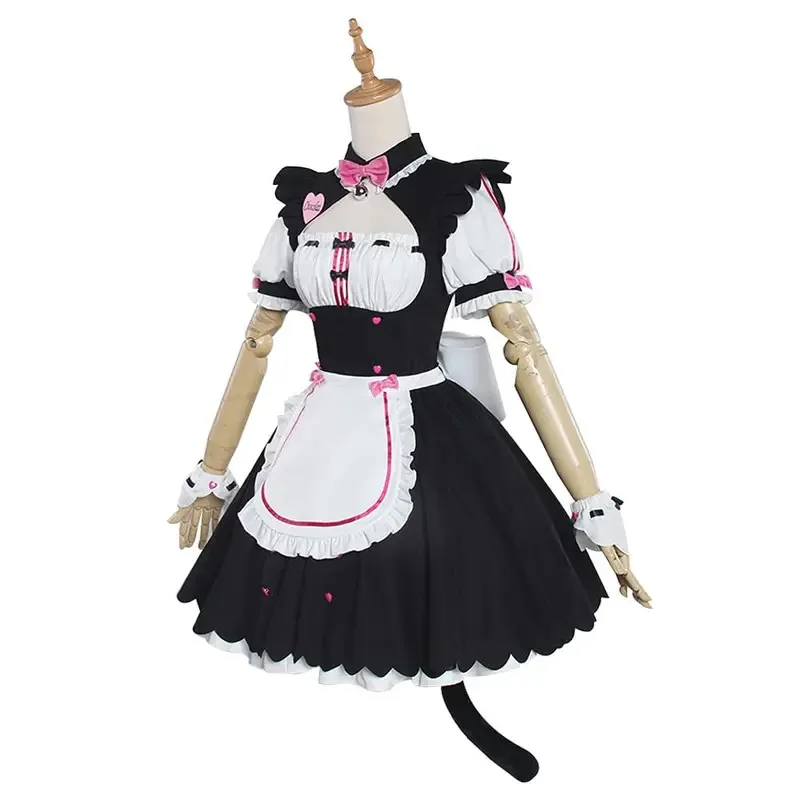 Anime NEKOPARA Cosplay Chocolate vainilla OVA vestido de sirvienta disfraz delantal vestido uniforme traje gato Neko chica Sexy lindo Halloween