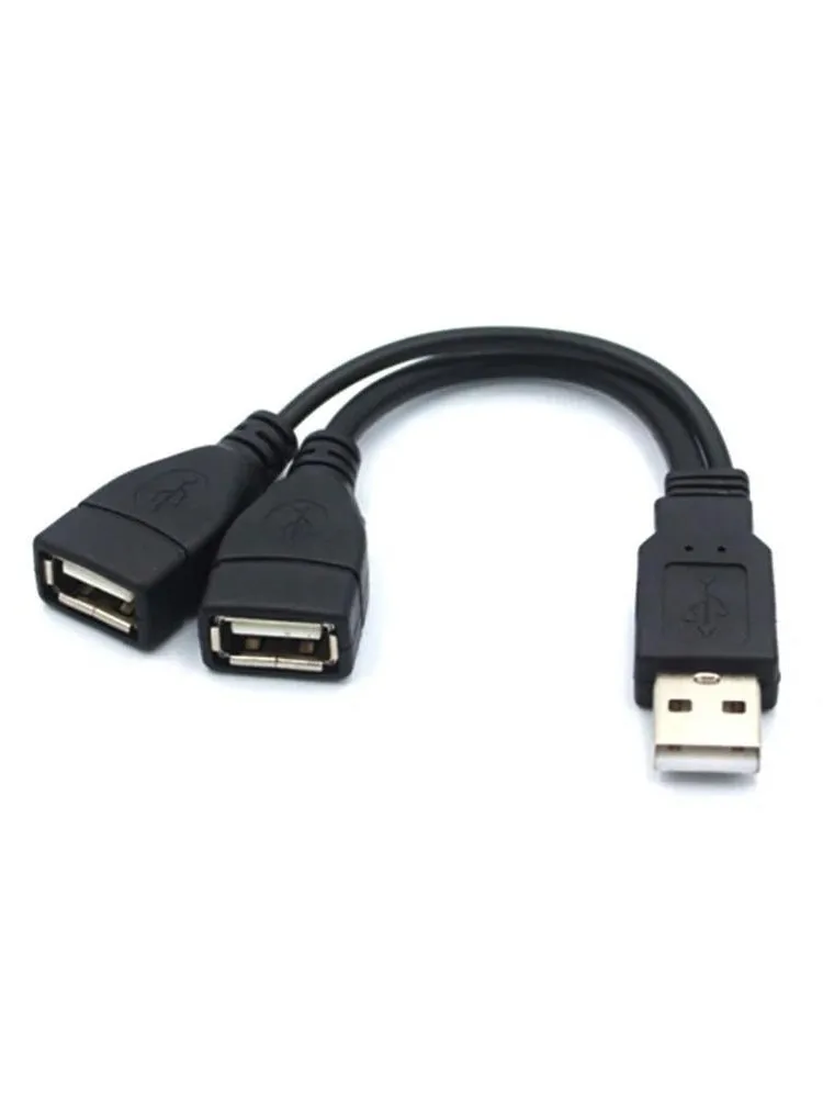 Câble adaptateur USB double séparateur USB 1 à 2 séparateur de voiture câble d'extension d'alimentation convertisseur de câble séparateur USB pour ordinateurs portables