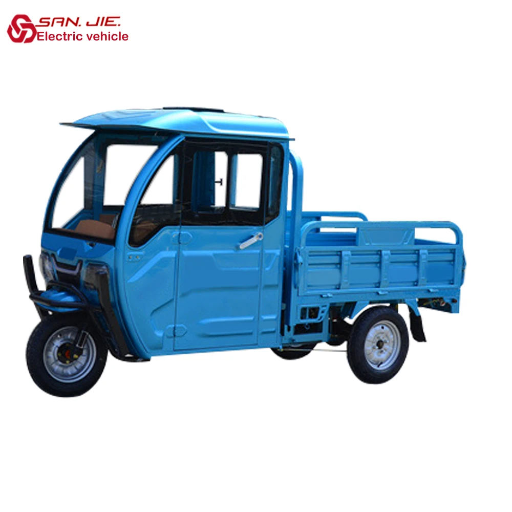 150cm Cargo Compartment Tricycle With Cab Wholesaler Adults 3 Wheel Car Cargo Electric Chinese Fat Tire Electric Tricycle