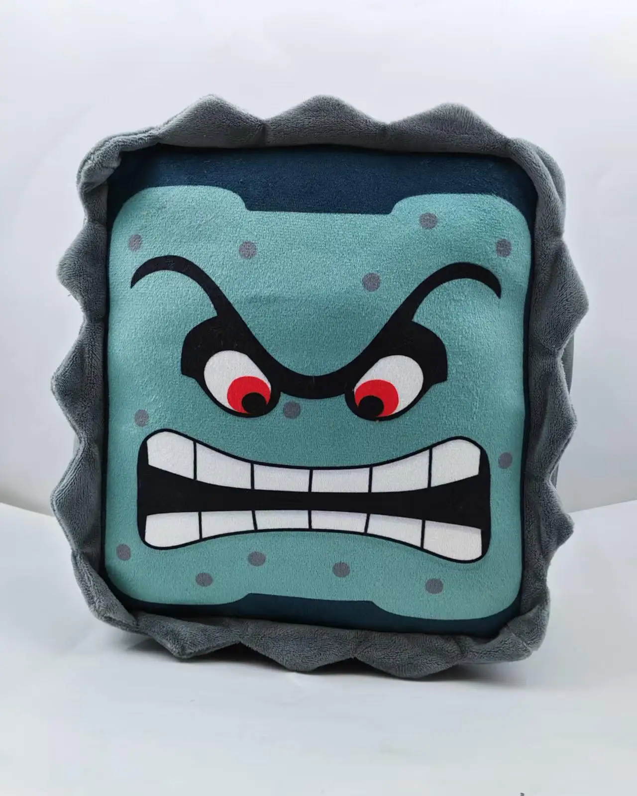 【In Stock】Super Mario Club Mocchi Mocchi Thwomp Plush Toy Comfortable Stuffed Cushion Pillow Home Decor For Adult Collectors view 2
