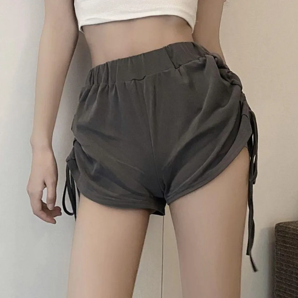 

Fashion Drawstring Slim Sports Pants Slim Fit Pajamas Pants Woman Short Pants Trousers High Elastic Summer Casual Shorts Female