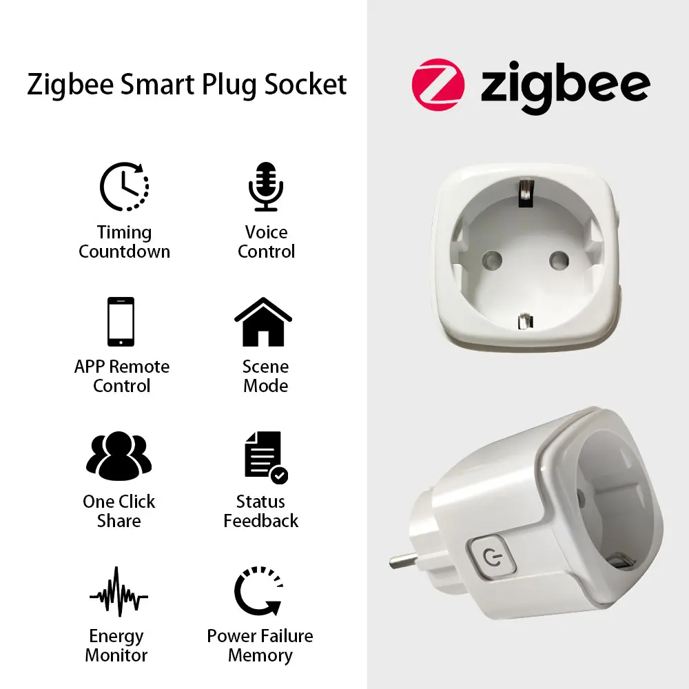 Zigbee smart sockets require a gateway to use and can not support tuya .• Voice Control :Control your electrical devices with y