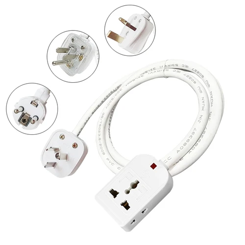 Imagen 1 del producto Tira de alimentación CN EU AU, enchufe Multi 7 agujeros, toma de corriente Universal, cable de extensión electrónico para el hogar, enchufe pequeño 0,5/1,5/5/10/15/20M