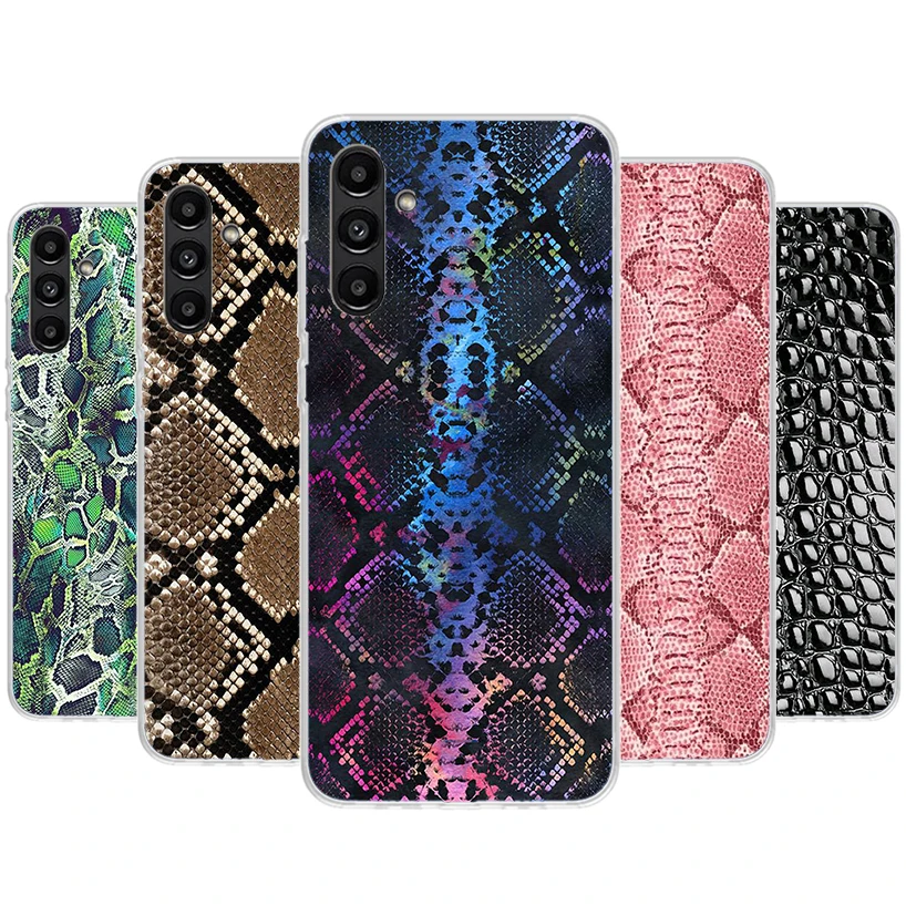 Pink Snake Skin Printing Drawing Phone Case For Samsung Galaxy A51 A71 A50 A70 A40 A30 A20E A10 A41 A31 A21S A11 A01 A6 A8 + A7