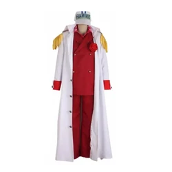 Anime Cosplay Costumes Akainu Sakazuki Borsalino Uniform Halloween Justice White Navy Army Marines Admiral  Suit Outfit