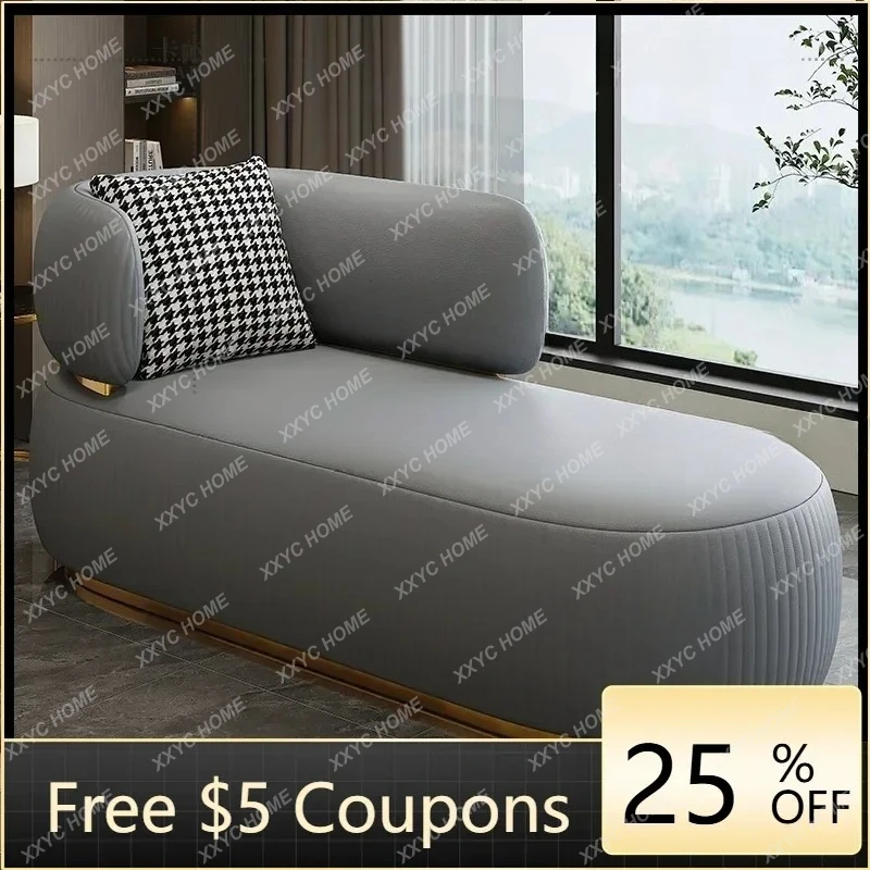 XX leather recliner living room bedroom balcony beauty couch single sofa couch room chaise longue
