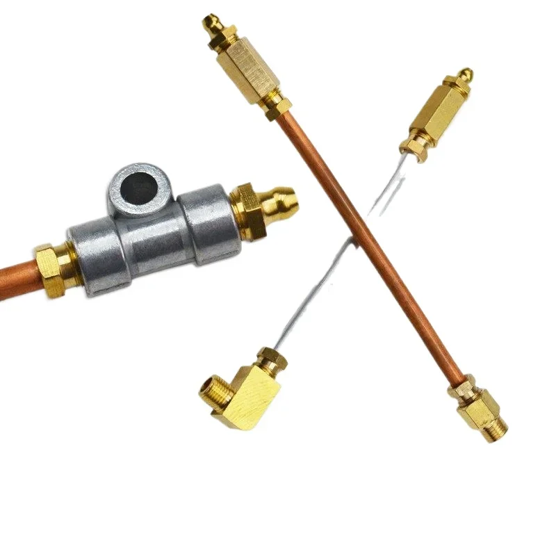 2pcs Grease Nipple Extension Adapter M6*1 M8 Brass Slider Joint Fixed for Grease Gun & Grease Pump Lubrication Accessory