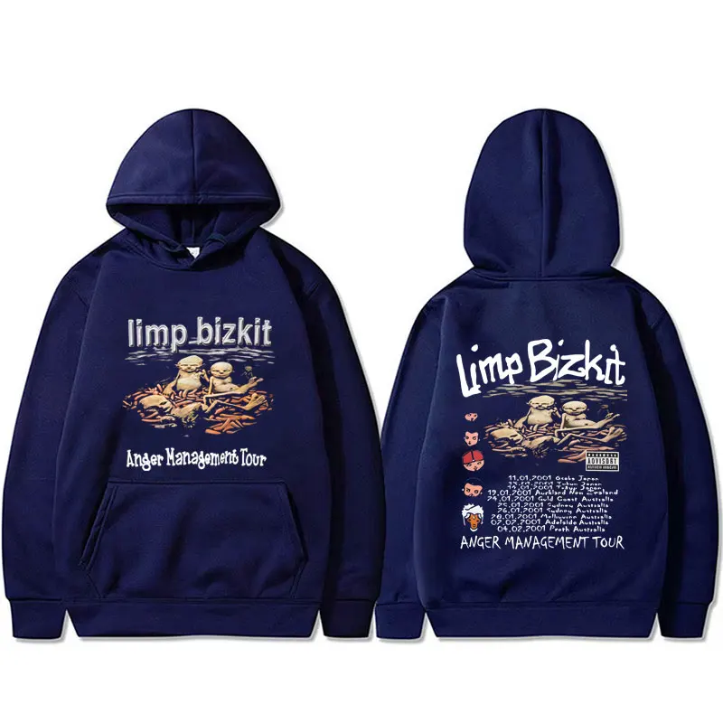 Customization 90s Rock Band Limp Bizkit Anger Management Tour Hoodie Men Women Fashion Oversized Pullover Unisex High Quality Fl