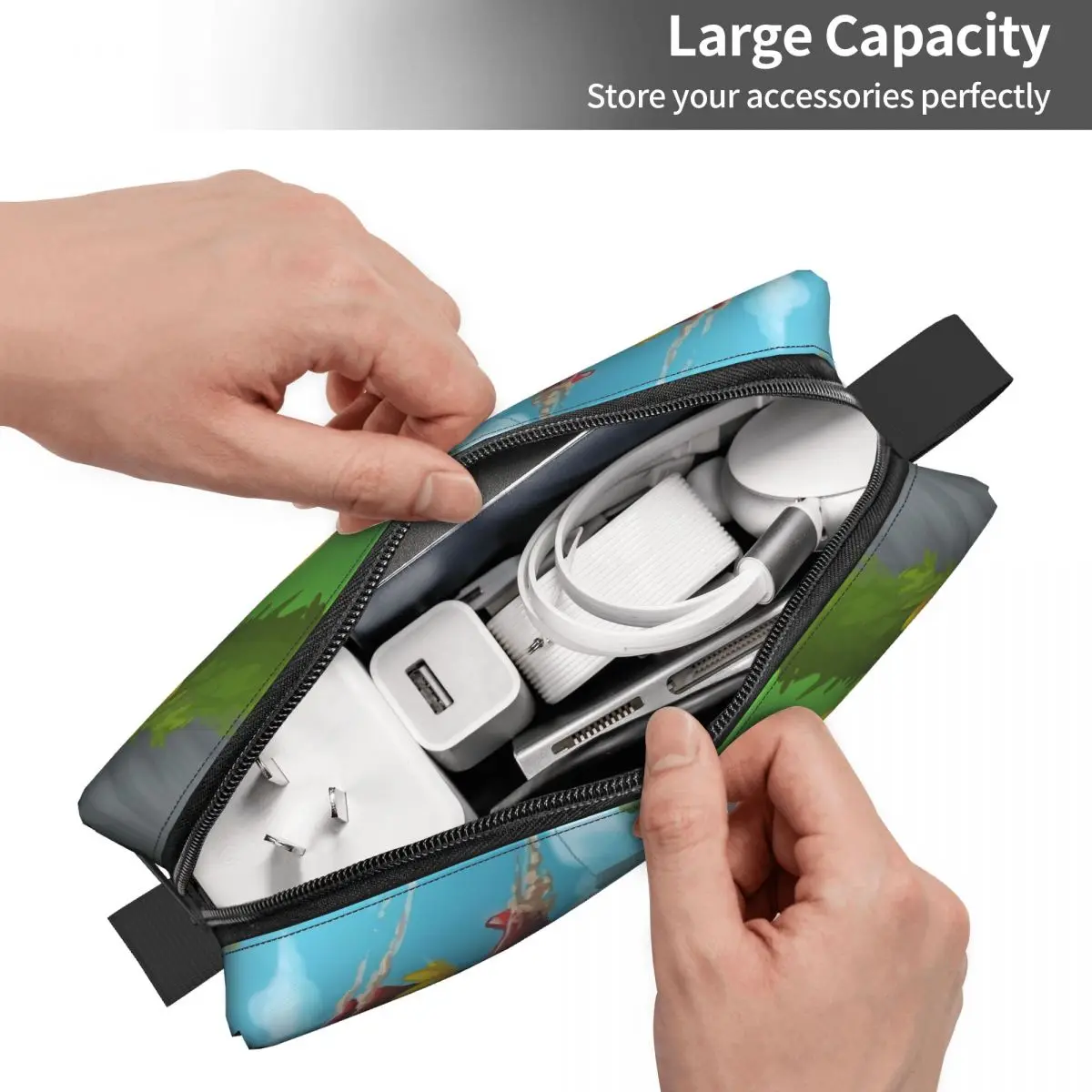 Wobbly Life Gaming Funny Makeup Bag Pouch Zipper Hot Games Cosmetic Bag Travel Toiletry Bag Organizer Storage Purse Men Women image 4