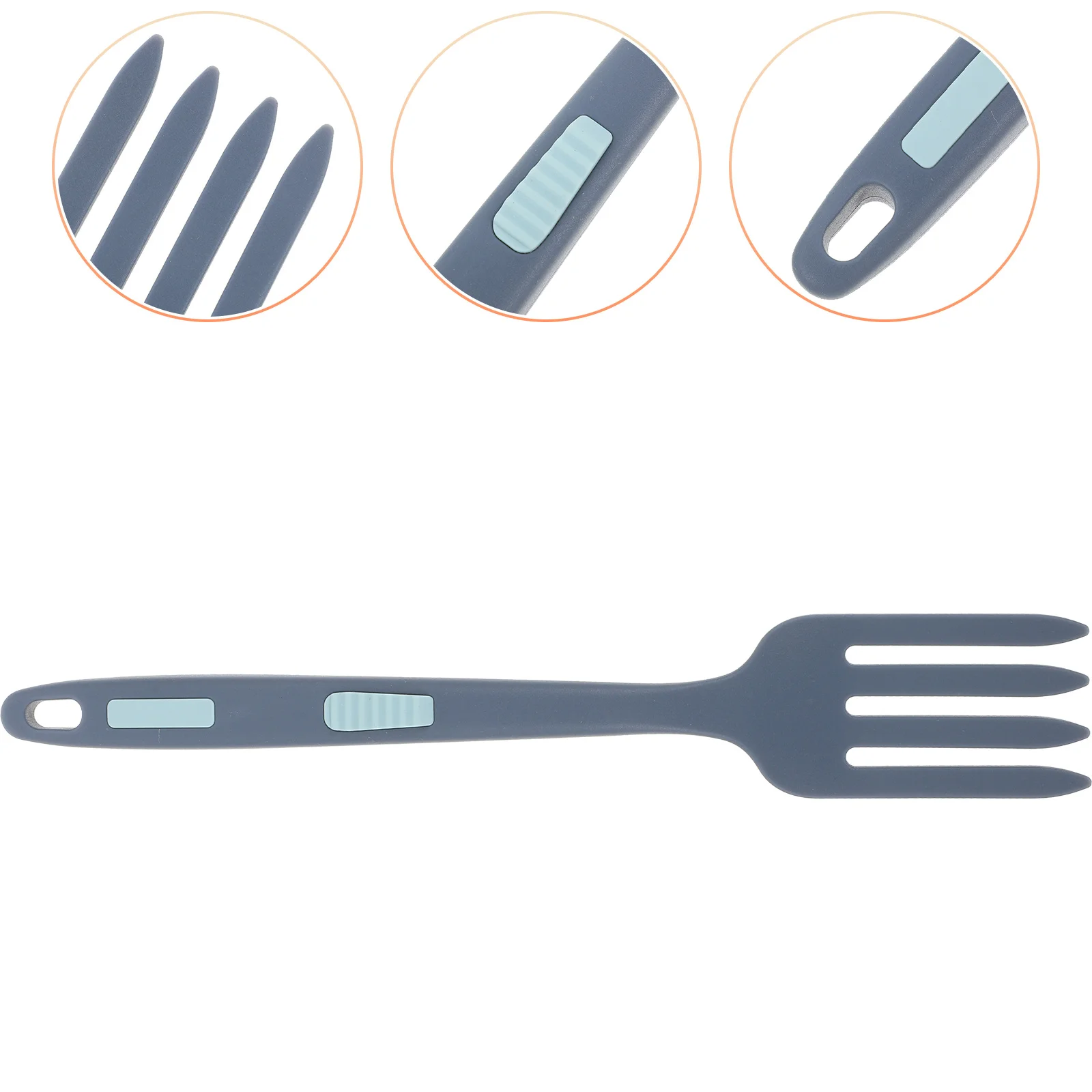 

Silicone Cooking Fork Smooth Edge For Salad Pasta Noodle Stirring Kitchen Camping Use Cooking Tools Kitchen Supplies