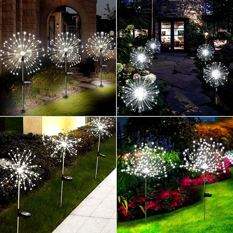150/120/90 Solar LED Firework Light Outdoor Waterproof Solar Fairy Garland Light For Garden Lawn Paths Wedding Party Decoration