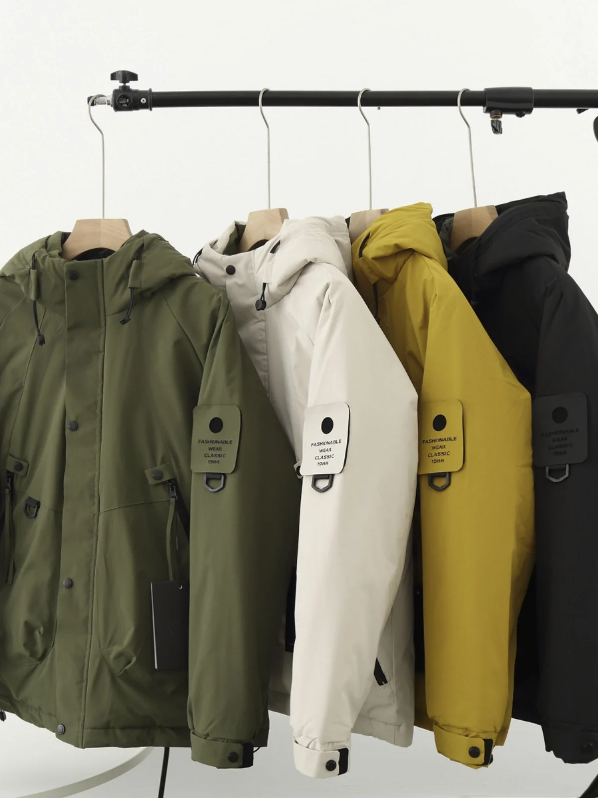 

Уличная мужская спецодежда с капюшоном из хлопка, теплоизоляция, внутренняя ветрозащитная водонепроницаемая модная городская одежда