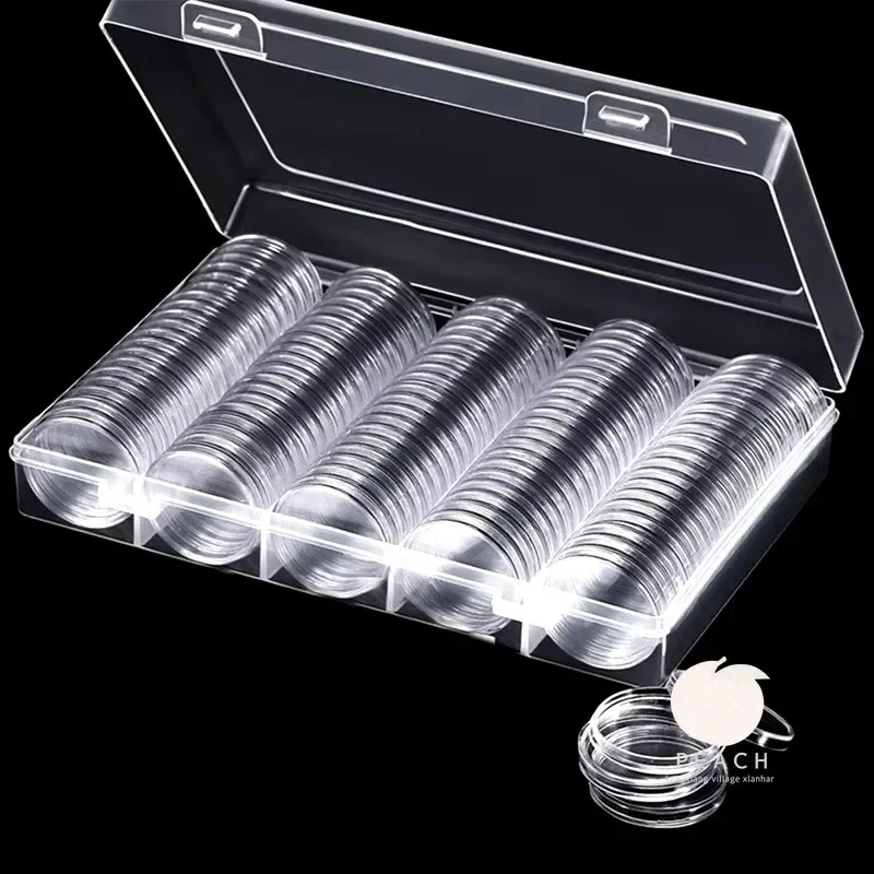 27Mm/30Mm Transparent Coin Cases Coins Storage Capsules Protection Box Container Holder Coin Collect Box Case Collect