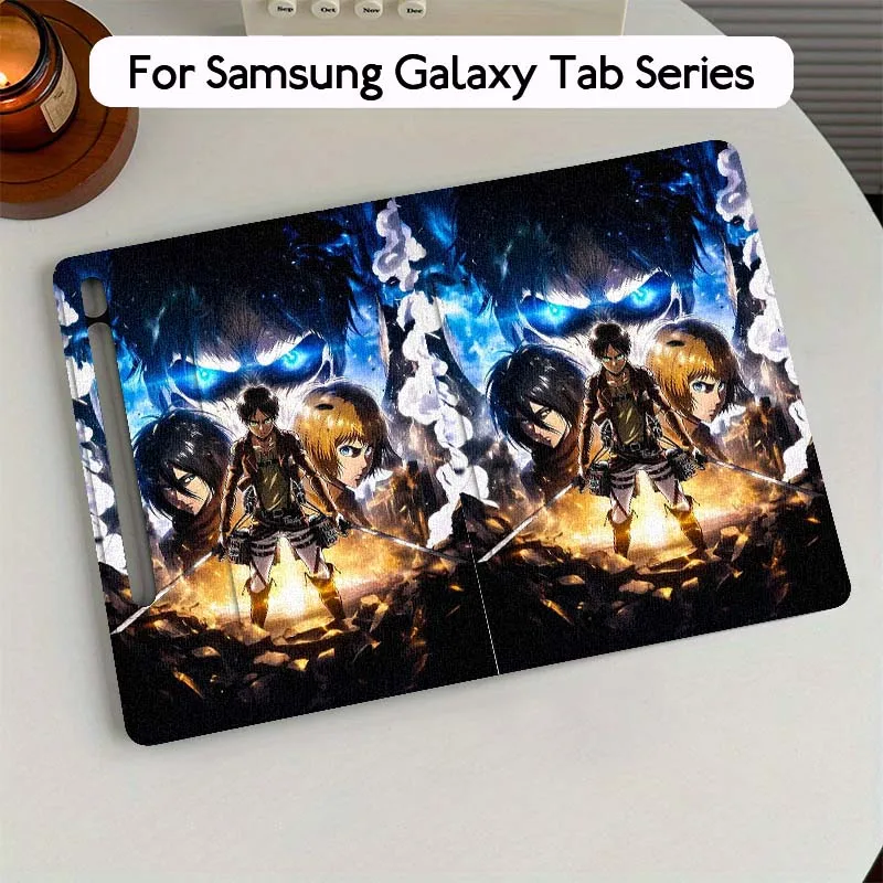 A-Attacks on T-Titans pattern Tablet Case For Samsung Galaxy Tab S7 S8 S9 S10 FE Plus 12.4 13.1 Inch
