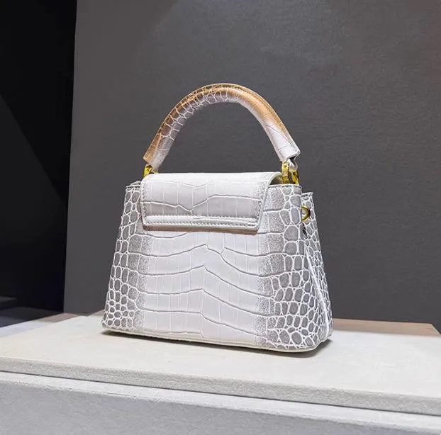 New Himalayan Crocodile Leather Handbag Women's High-end Small Bag Shoulder Crossbody Women's Bag image 4