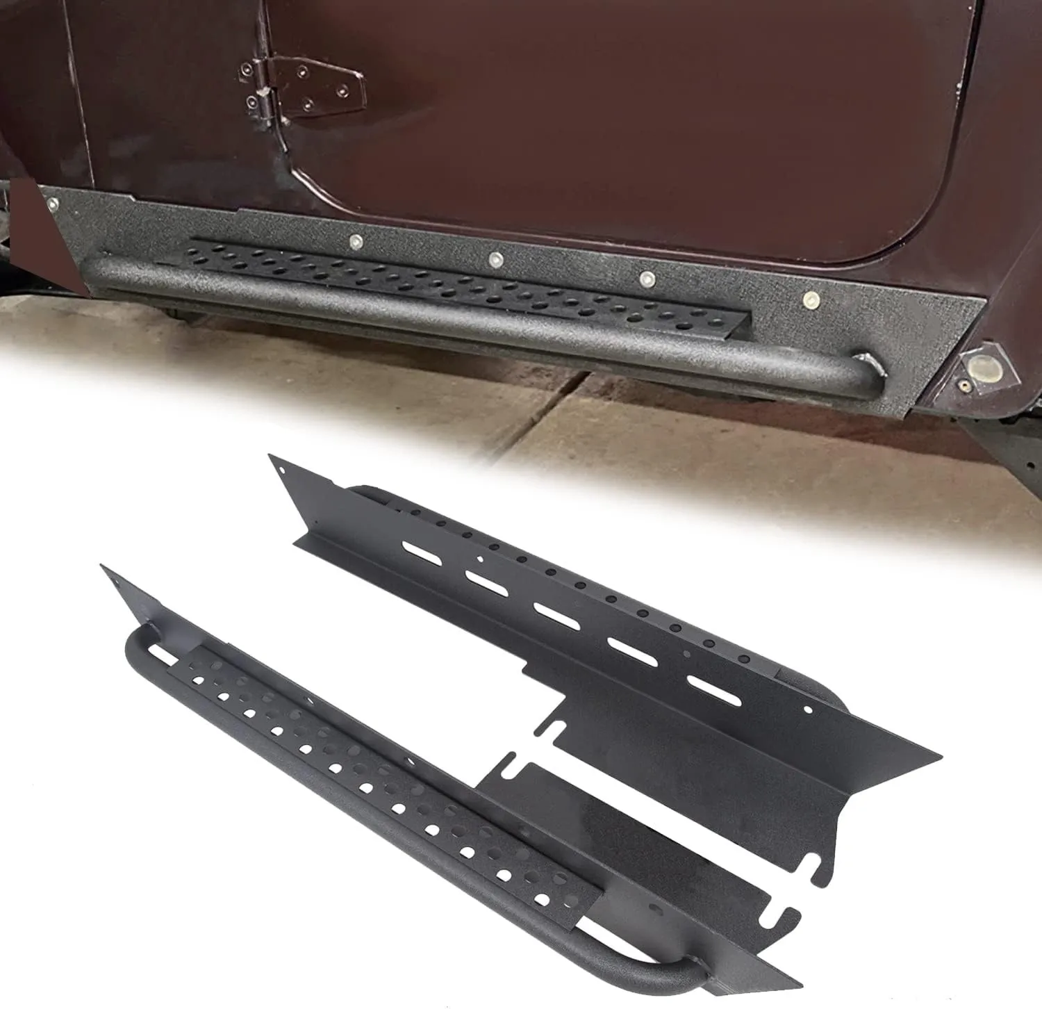 

Подножки-слайдеры (нерф-бары) для Jeep Wrangler TJ 97-06, защита от камней