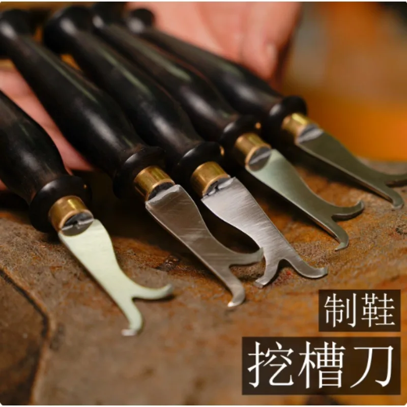 Hand‑made Goodyear Shoe Grooving Tool Sole Edge Carving Knife For Shoemaking And Shoe Repair Craft Accessory